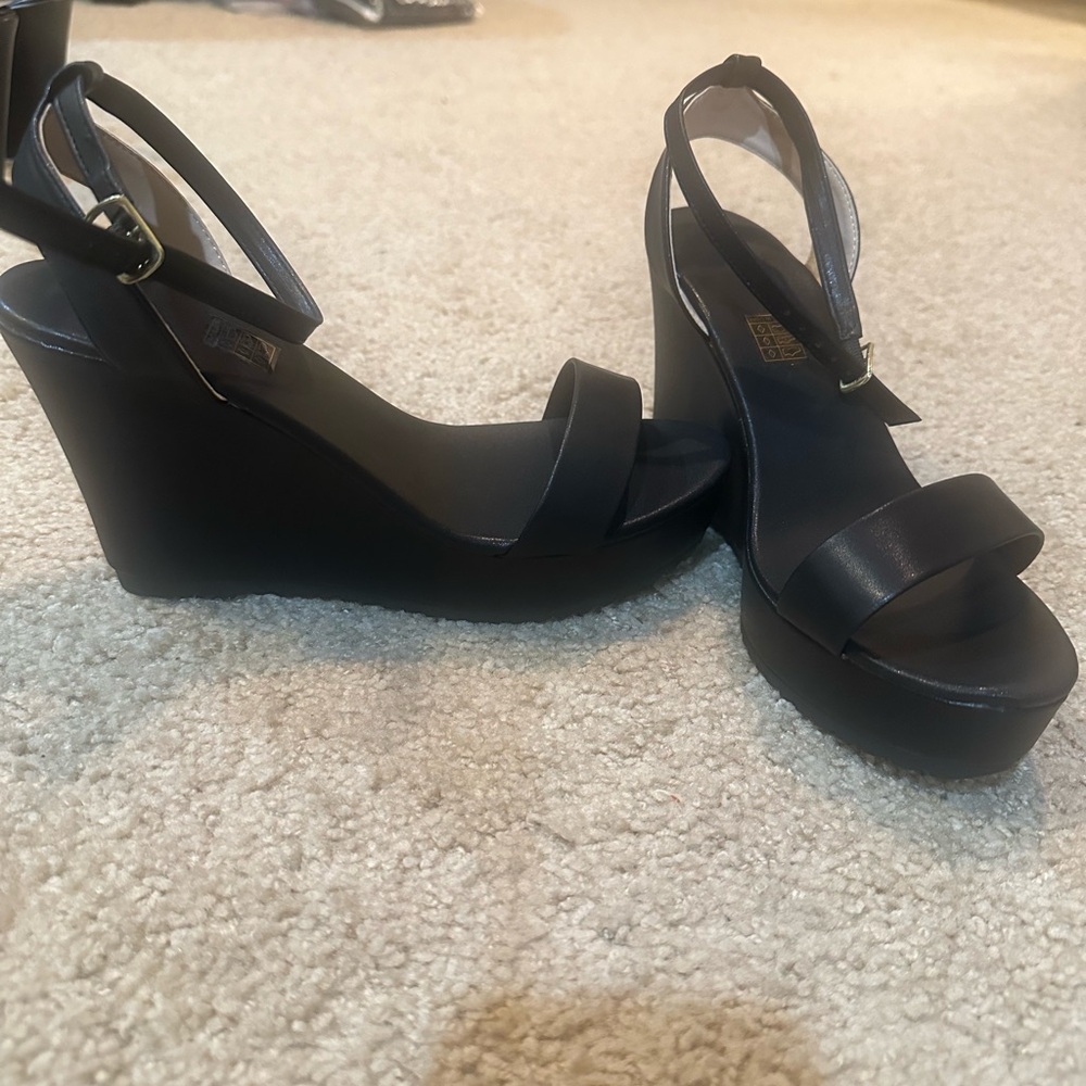 Brand New Black Wedge Heels